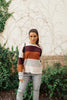 Heathered Heaven Striped Sweater In Fall Colors