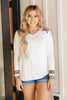 Hint Of Print Long Sleeve Top