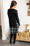 Hints Of Plaid Dress in Green