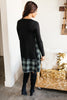 Hints Of Plaid Dress in Green