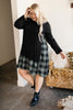 Hints Of Plaid Dress in Green