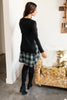 Hints Of Plaid Dress in Green