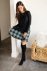 Hints Of Plaid Dress in Green
