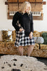 Hints Of Plaid Dress in Ivory