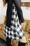 Hints Of Plaid Dress in Ivory