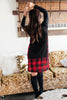 Hints Of Plaid Dress in Red