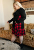 Hints Of Plaid Dress in Red