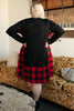 Hints Of Plaid Dress in Red