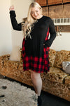 Hints Of Plaid Dress in Red