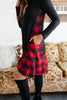 Hints Of Plaid Dress in Red