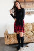 Hints Of Plaid Dress in Red