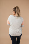 Home Base Contrast Long Sleeve Top In Heather Gray