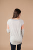 Home Base Contrast Long Sleeve Top In Heather Gray
