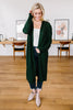 Hooded Cardigan in Hunter Green