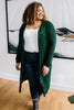 Hooded Cardigan in Hunter Green