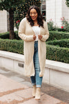 Hooded Cardigan in Ivory
