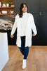 Hooded and Laced Cardigan in Off-White