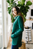 Hop To It Cowl Neck Tunic In Hunter Green