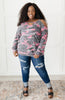 Hot Camo Cold Shoulder Top