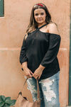 Hot Then Cold Blouse In Black