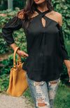 Hot Then Cold Blouse In Black