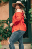 Hot Then Cold Blouse In Pumpkin