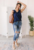 Jenna Basic Tank in Navy