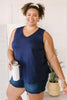 Jenna Basic Tank in Navy