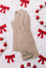 Keeping' Warm Beige Wool Gloves