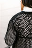 Knit And Fringe Cardigan in Black