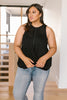 Knotted Hem Tank in Black