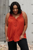 Lace Applique Camisole In Burnt Orange
