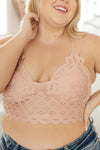 Lacey and Layered Bralette in Misty Rose