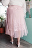 Layered In Lace Skirt In Blush