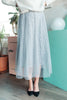 Layered In Lace Skirt In Gray
