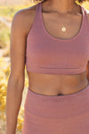 Lazy Days Racerback Bra in Mauve