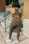 Lazy Days Racerback Bra in Deep Olive