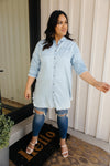 Leila Denim Button-Up