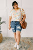 Leopard Kisses Cold Shoulder Top In Ivory
