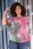 Leslie Ladder Sleeve Top in Fuschia