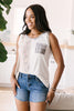 Let's Go Halfsies Tank in Taupe