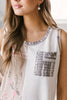 Let's Go Halfsies Tank in Taupe