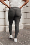 Let's Go Textured Leggings in Charcoal