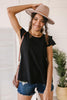 Light and Linen Top in Black