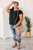 Light and Linen Top in Black