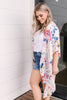 Lightweight Floral Kimono In Ivory