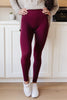 Living in Style High Waist Leggings in Burgundy