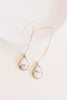 Teardrop Stone Hook Earrings