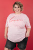 Lover Graphic Tee in Rose