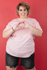 Lover Graphic Tee in Rose